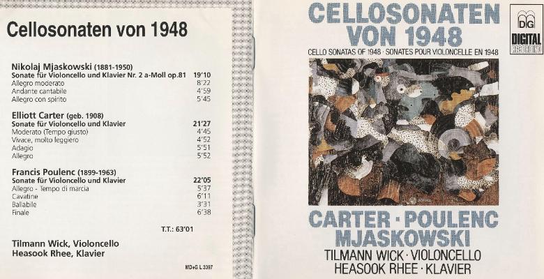 Elliott Carter, cello sonata, piano
